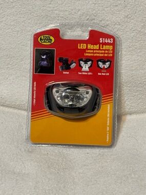Tool Cache Black LED Head Lamp - 3-LED Hands-Free Light
